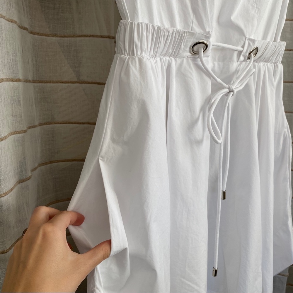 Few Moda Solid Cotton Asymmetrical Ruffle Dress - image 3